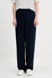 Tommy Hilfiger nadrág sötétkék, magas derekú egyenes, WW0WW46749 - sötétkék 42
