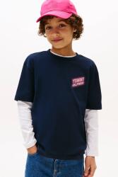 Tommy Hilfiger gyerek pamut póló sötétkék, nyomott mintás, KB0KB09849 - sötétkék 116