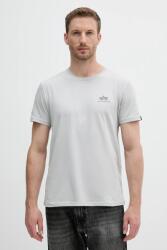 Alpha Industries pamut póló szürke, nyomott mintás, 188505.666 - szürke S