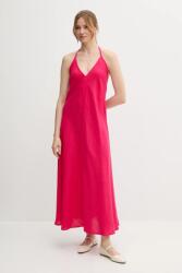 Benetton vászon ruha - rózsaszín XXS - answear - 21 990 Ft