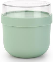 Brabantia Make & Take Breakfast Bowl reggeliző pohár, 500 ml, hő- és fagyálló, felső tárolórekesz (180ml), szivárgás- és légmentes záródás, BPA mentes műanyag, jáde zöld - 204265 (204265)