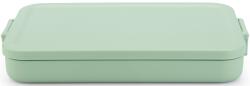 Brabantia Make & Take Flat Lunch Box lapos ételhordozó doboz, 1100 ml, bepattintós (clip-on) zárómechanizmus, BPA mentes műanyag, jáde zöld - 202926 (202926)