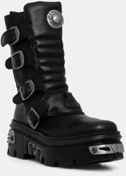 New Rock bőr bakancs CRUST NEGRO REACTOR CASCO TOBERAS fekete, platformos, M-WALL373N-C1 - fekete Női 38