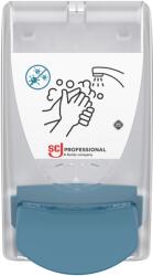 SC Johnson Professional SCJP Proline Cleanse Antimicrobial fertőtlenítő habszappan adagoló nyomógombos OxyBAC és OxyBAC EXTRA antimikrobiális kézmosó patronokhoz, manuális, 1L, ABS műanyag, színtelen/türkizkék (SCJP-ANT1LDS)