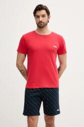 Fila pamut pizsama piros, mintás, FPS1222 - piros XL