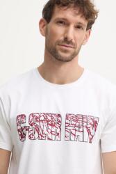 G-Star t-shirt fehér, férfi, nyomott mintás, D25139-336 - fehér L