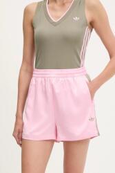 adidas Originals rövidnadrág Shorts rózsaszín, nyomott mintás, magas derekú, KD2282 - rózsaszín XS