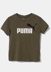 PUMA gyerek pamut póló ESS 2 COLOR No. 1 Logo Tee zöld, nyomott mintás, 685778 - zöld 176