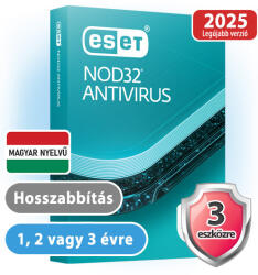 ESET NOD32 Antivirus (3 gépre, 1 évre) online vírusirtó szoftver (eset_nod32_antivirus_3pc_2ev_hosszabbitas)