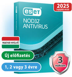 ESET NOD32 Antivirus (3 gépre, 1 évre) online vírusirtó szoftver (eset_nod32_antivirus_3pc_3ev)