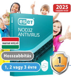 ESET NOD32 Antivrus 1 eszközre, 1 évre 30% kedvezménnyel tanárok, diákok, nyugdíjasok, EÜ dolgozók részére (eset_nod32_antivirus_1pc_akcio_3ev_hosszabbitas)