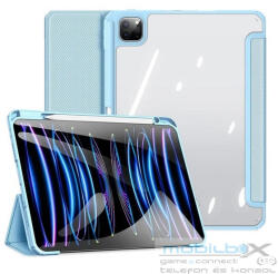 Apple iPad Pro 11 (2024), mappa tok, Smart Case, légpárnás sarok, közepesen ütésálló, érintőceruza tartó, átlátszó hátlap, Dux Ducis Toby, kék - mobil-box