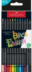 Faber-Castell Creioane colorate triunghiulare black edition Faber-Castell, 12 culori/set