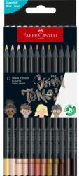 Faber-Castell Creioane colorate triunghiulare black edition skin tones Faber-Castell, 12 culori/set