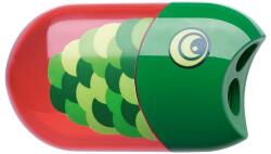 Faber-Castell Ascuțitoare plastic dublă cu container și radieră Faber-Castell, peste
