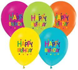 Gumi lufi csillagos Happy Birthday felirattal 32cm 5 db 155075 (155075)
