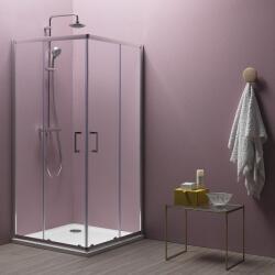 Kolpa San Eco Quat Tkk 80/k Silver Zuhanykabin+80/o Trin Előlapos Tálca+szifon (klp-222222)