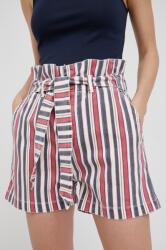 Pepe Jeans farmer rövidnadrág Phoebe Stripe női, mintás, magas derekú - többszínű 24