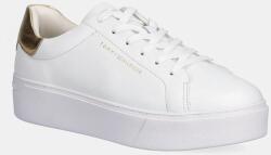 Tommy Hilfiger bőr sportcipő ESSENTIAL PLATFORM COURT SNEAKER - fehér Női 37