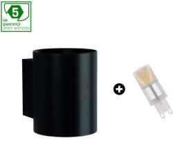 spectrumLED Set 5y warranty - SQUALLA G9 tube black + LED G9 4W CW (SLIP006012_WOJ14435)