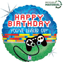 Javoli Happy Birthday Controller Holo fólia lufi 46 cm (GBB36020H)