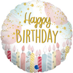 Javoli Happy Birthday Candle mini fólia lufi 19 cm (WP) (GBBG69002)