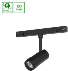 SpectrumLED SHIFT SYSTEM - SPOT ZOOM S RAILTRACK FIXTURE fi35x80mm 5W BLACK 5YW DALI (WLD40049_DALI)