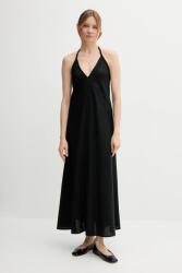 Benetton vászon ruha - fekete M - answear - 21 990 Ft