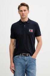 Tommy Hilfiger poló sötétkék, nyomott mintás, MW0MW39836 - sötétkék XXL
