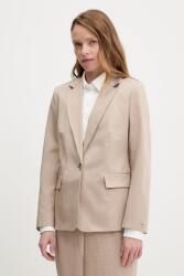 Tommy Hilfiger zakó bézs, sima, egysoros gombolású, WW0WW47179 - bézs 42