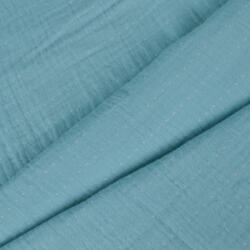 Takoy Dupla géz 240 cm kék fehér pöttyökkel