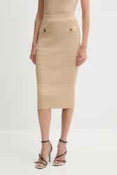 Guess szoknya EVANGELINE bézs, midi, ceruza fazonú, W5YD66 Z0130 - bézs XL