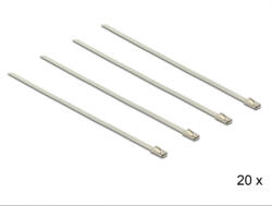 Delock Rozsdamentes acél gyorskötöző 200x4, 6 (20db/cs) Fém kötegelő - kábelkötegelő