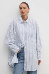 Tommy Hilfiger pamut ing női, galléros, relaxed, WW0WW42592 - kék S/M