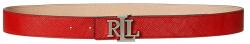 Lauren Ralph Lauren bőr öv narancssárga, 412974558 - narancssárga XL