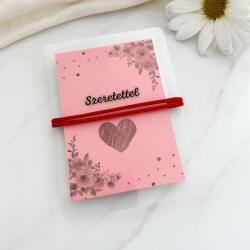 MyVanilla Ásvány Szeretettel rózsaszín Kártya Védelmező Piros Karkötővel (3db)