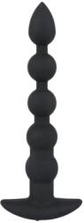 Black Velvets Rechargeable Beads újratölthető anális vibrátor 5 db fekete golyóval