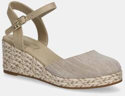 Tommy Hilfiger espadrilles CHAMBRAY MID WEDGE ESPAD bézs, éksarkú, FW0FW08477 - bézs Női 40