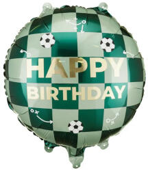 Partydeco Fólia lufi 18" 45cm Focilabda, Football, Happy Birthday (LUFI107851)