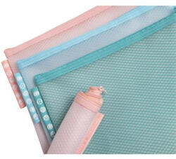 Exacompta Rendszerező tasak, cipzáras, hálós, A5, EXACOMPTA "Chromaline Pastel", vegyes színek (37140E) - iroszer24