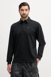 Adidas pamut hosszúujjú Rugby Polo fekete, sima, JY1401 - fekete XL