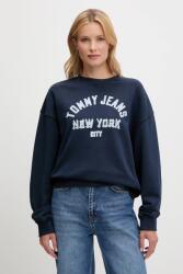 Tommy Hilfiger pamut melegítőfelső sötétkék, nyomott mintás, DW0DW21202 - sötétkék L