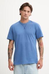 G-Star Raw pamut póló zöld, sima, D24449-2653 - kék M