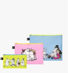 LOQI tasak készlet Moomin 3 db - többszínű Univerzális méret