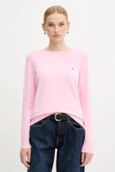 Tommy Hilfiger pulóver könnyű, rózsaszín, WW0WW40099 - rózsaszín XL