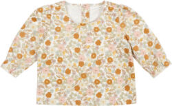 Little Dutch Bluzita din catifea de bumbac organic cu maneci bufante - Vintage Little Flowers - Little Dutch