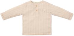 Little Dutch Bluza cu maneca lunga din mix de in si bumbac - Sand Stripes - Little Dutch