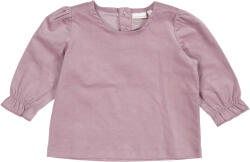 Little Dutch Bluzita din catifea de bumbac organic cu maneci bufante Mauve - Vintage Little Flowers - Little Dutch