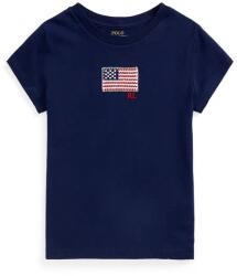 Ralph Lauren gyerek pamut póló sötétkék, 312971138002 - sötétkék 109-116