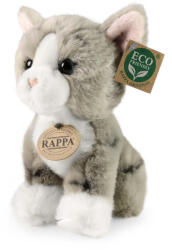 Rappa Cuki kiscica plüssfigura szürke-fehér (ülő) 18 cm